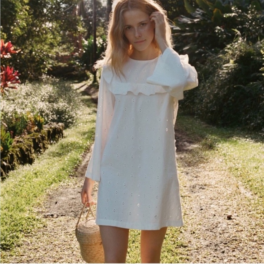 Down Brontë cotton eyelet dress size small